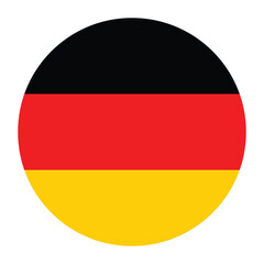 Germany circle flag logo icon digital vector illustration