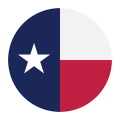 Texas circle flag logo icon digital vector illustration