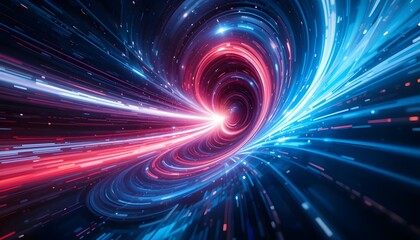 Warped Space-Time Abstract Fractal Background