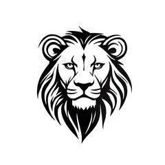 Fototapeta premium Lion with a mane and a long tail. Coloring. Vector. Illustration. Sketch