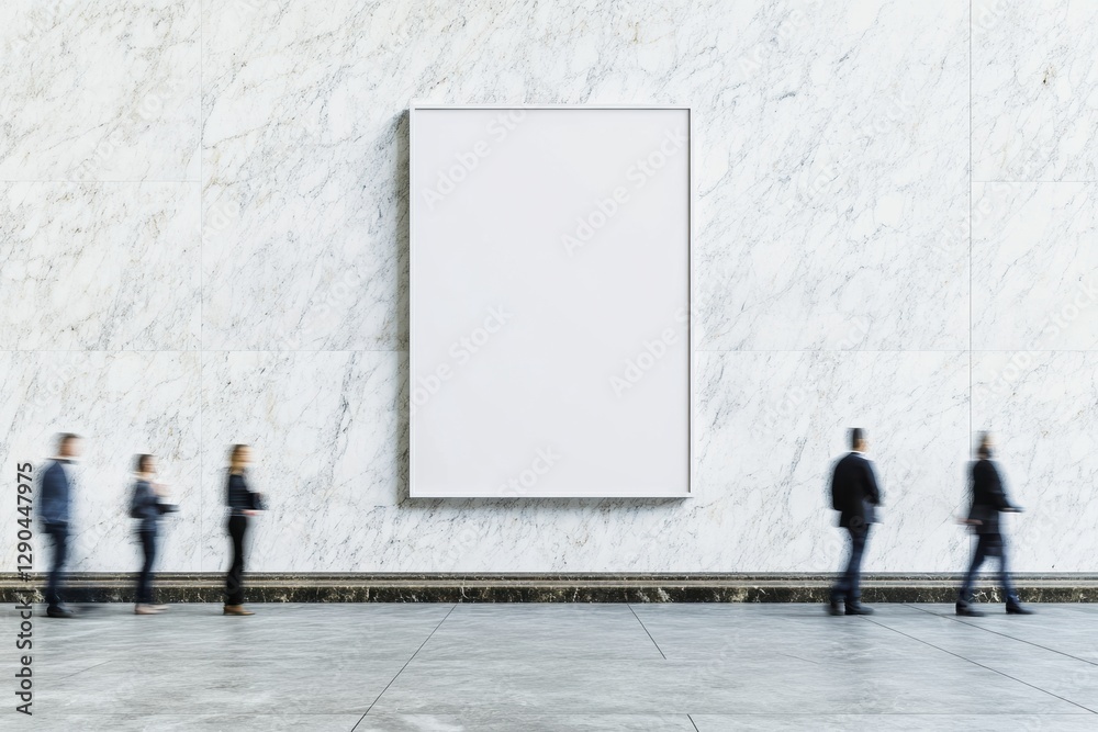 Aufkleber minimalist marble wall billboard mockup sophisticated corporate display for business innovation and 