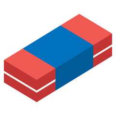 Flat Eraser Illustration