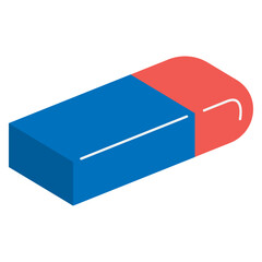 Flat Eraser Illustration