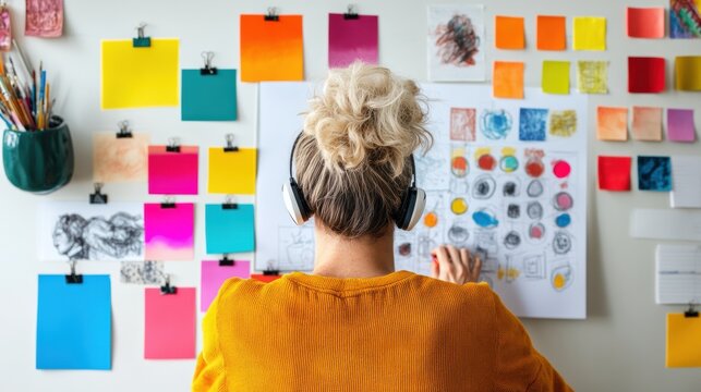 Contemporary Creative Studio Young Illustrator with Hearing Aids Crafting Digital Comic Art on Tablet - Modern Design Workspace for Graphic Novel Production