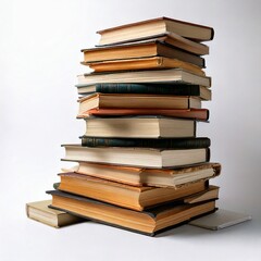 積み上げられた本　真横　物撮り写真素材