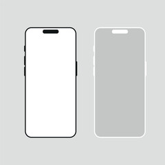 Smartphone screen template. Mobile phone eps 10 vector illustration. Phone mockup sample image
