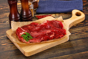 Raw beef meat piece for cooking