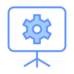 Presentation Outline Blue Color Icon