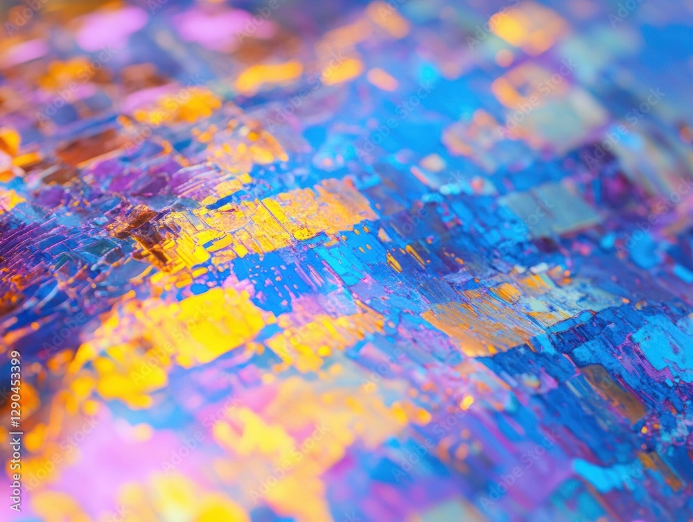 Fototapete ai-powered blockchain visualization hyperrealistic digital texture in vibrant hues for fintech innov