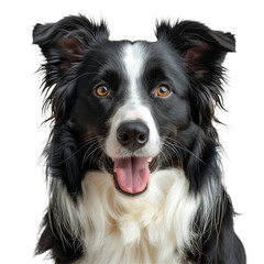 Fototapeta premium Border Collie dog isolated on transparent background. PNG. Generated AI