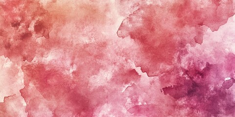 Fototapeta premium Soft watercolor texture featuring shades of pink, red, and purple with an abstract wash effect, creating a fluid and vibrant background.