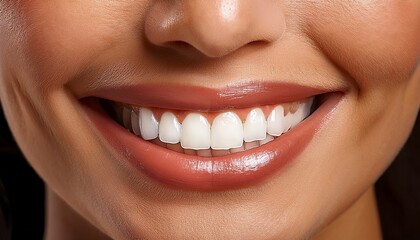 Extreme close-up of a smile showcasing deep skin texture and visible dimples, highlighting the beauty and detail of natural expression.