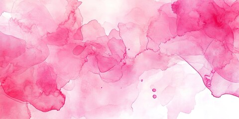 Fototapeta premium Abstract watercolor background featuring soft pink hues blending seamlessly, with lighter shades creating depth and texture in a flowing design.