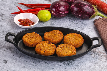Fried potato crispy golden hash brown