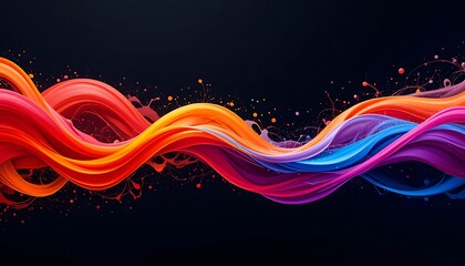 Vibrant Color Waves in Abstract Design