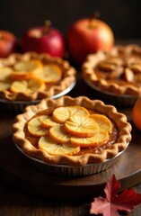 Mini persimmon pies celebrating autumn festivities with seasonal delights