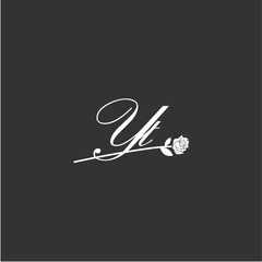 Initial YT art illustration flower design creative