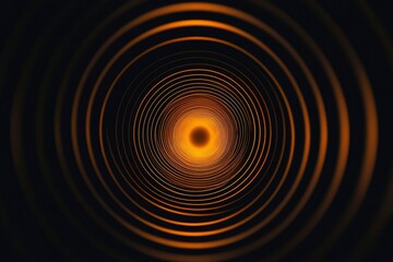 Concentric circles glowing with light, tunnel effect, in abstract design wallpaper