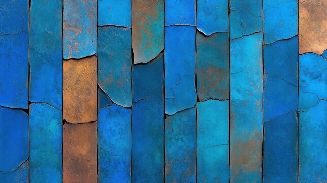Texture of Weathered Paint on Old Wooden Fence