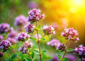 Syrian Oregano, Lebanese Oregano, Wild Oregano, Aromatic Herb,  Biblical Hyssop - Close-up Stock Photo