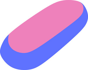 Flat Eraser Illustration