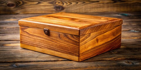 Vintage Shaker-Style Wooden Box, Rustic Craftsmanship, Handcrafted Storage Container