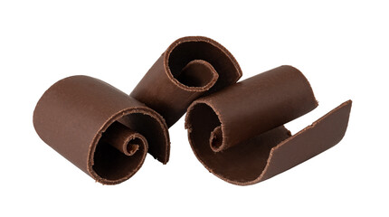Delicious chocolate curls creating an appealing culinary scene