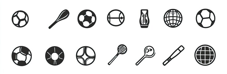 Sport Equipment Icons Set (1)