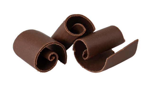 Delicious chocolate curls creating an appealing culinary scene