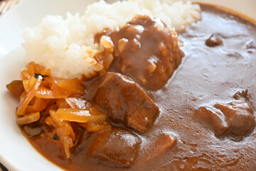 福神漬とカレーライス