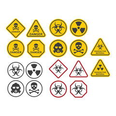 radioactive material flat symbol