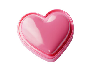 A 3D Rendered Shiny Pink Heart Shape Design, Perfect for Valentine's Day or Romantic Occasions