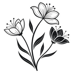 Creative Floral Silhouette Icons