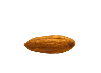 A single blanched almond seed isolated on transparen png. Diet food
