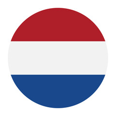 Netherlands circle flag logo icon digital vector illustration