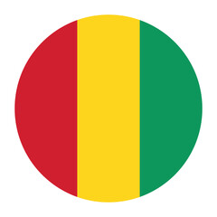 Guinea circle flag logo icon digital vector illustration