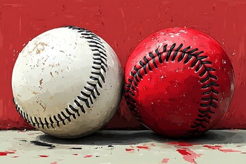 Two baseball ball