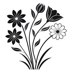 Decorative Plant and Flower Silhouettes