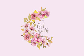 watercolor floral spring wedding invitation card set