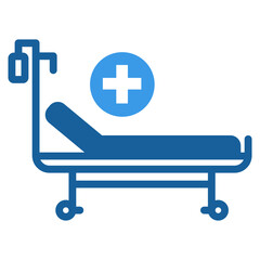 Fototapeta premium Hospital Bed Icon Element For Design