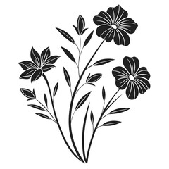Leaf and Flower Silhouette Icons