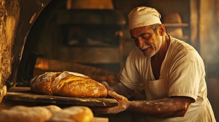 The Baker's Pride: A Rustic Portrait of Artisan Bread Making
