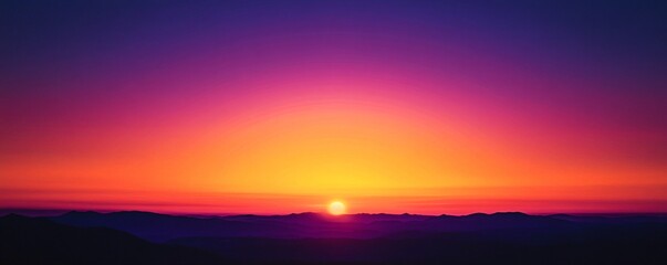 Fototapeta premium A glowing sunset-inspired circular gradient with shades of orange and purple