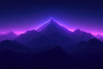 Fototapeta premium Surreal Mountain Range at Dawn