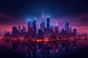 Obraz premium Cyberpunk City Nights