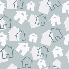 House. House logo design template. Black and white building silhouette. Vector