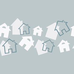 House. House logo design template. Black and white building silhouette. Vector