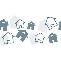 House. House logo design template. Black and white building silhouette. Vector