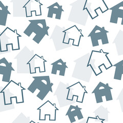 House. House logo design template. Black and white building silhouette. Vector