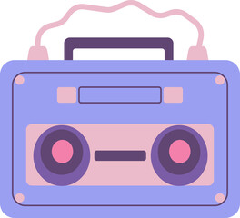 retro boombox colorful